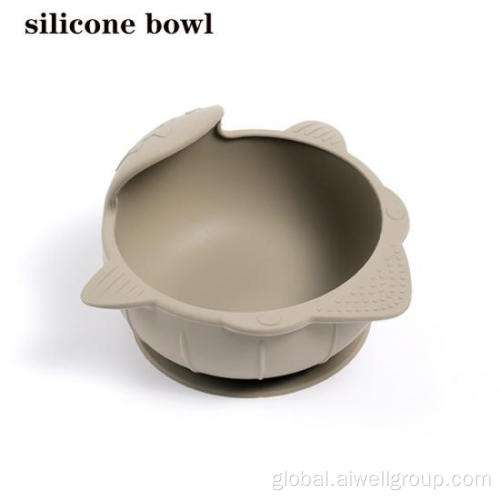 Suction Cup Bowl Baby Shark Animal Food Bowl Silicone Feeding Bowl Supplier